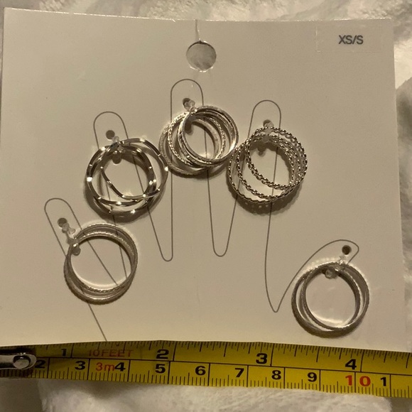 H & M Stackable Silver Tone 14 Piece Ring Set - Picture 3 of 5